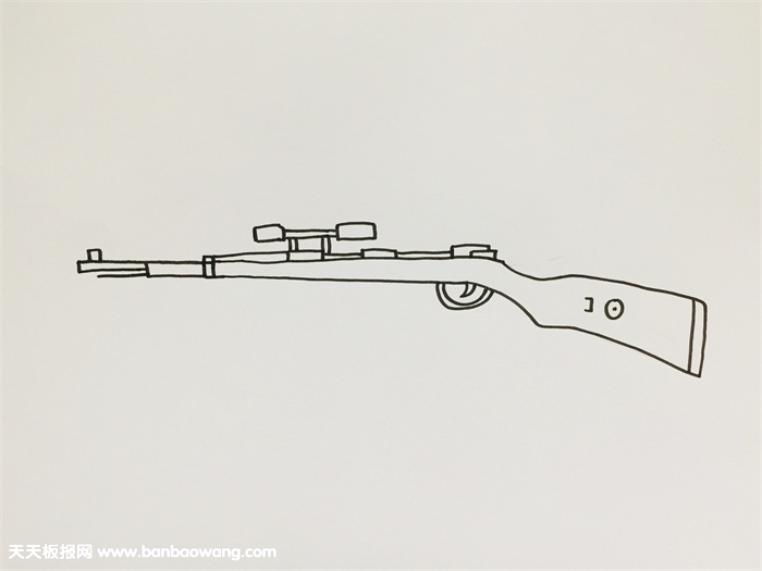 下面教大家画一幅98k狙击枪的简笔画,超级的简单好看,来一起了解下吧!